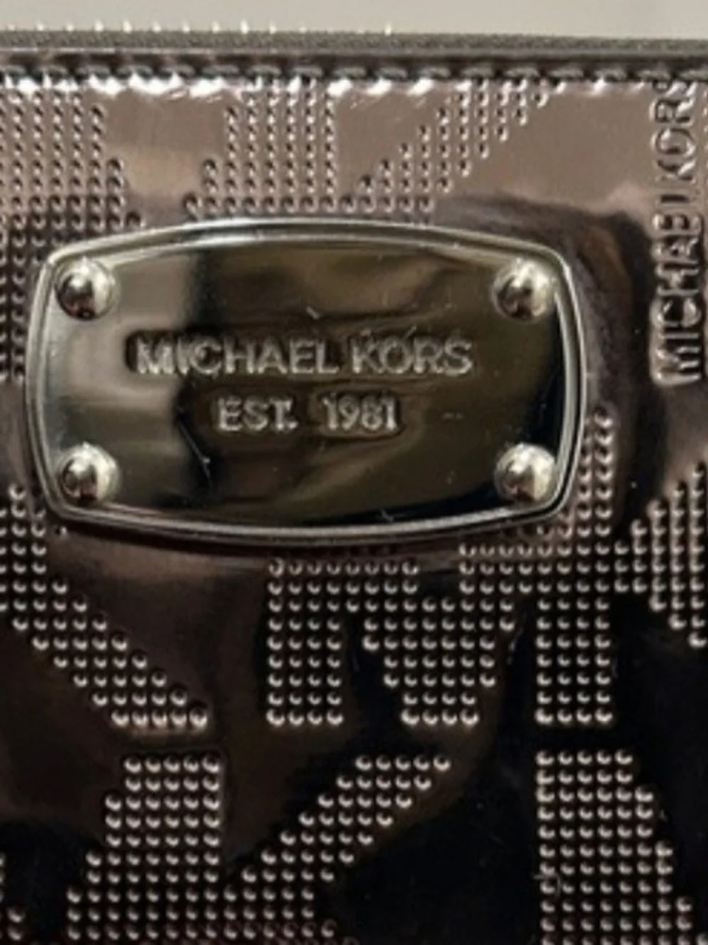 Michael Kors Jet Set Travel Continental Wristlet Wallet Metallic Bronze